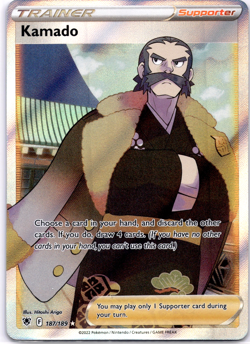 Pokemon TCG Kamado 187/189 Astral Radiance Trainer Holo Rare Near Mint - Image 1