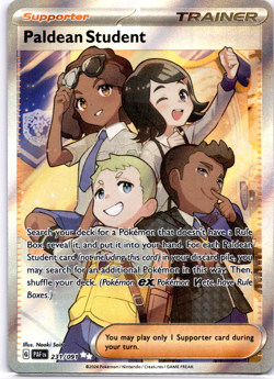 Pokemon TCG Paldean Student 231/091 SV Paldean Fates Trainer Holo Rare Near Mint - Image 1