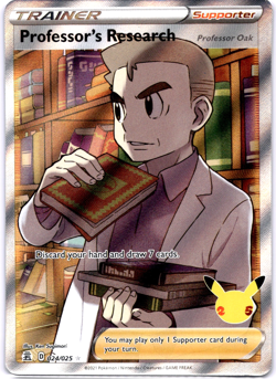 Pokemon TCG Professor's Research 024/025 Celebrations Trainer Holo Near Mint - Image 1