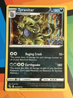 Tyranitar 043/078 Holo Pokemon Pokemon GO NM x1 - Image 1