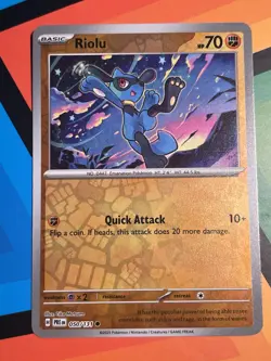 Pokemon TCG Riolu 050/131 Prismatic Evolutions Reverse Holo NM - Image 1