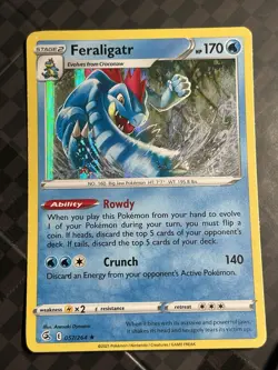 Feraligatr Holo Rare - 057/264 - Fusion Strike Pokemon 2021 NM - Image 1