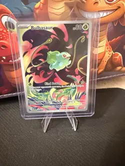 Pokemon TCG Me01 Mega Evolution Bulbasaur Illustration Rare Holo 133/132 80 HP - Image 1