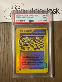 PSA 9 - Pokemon WARP POINT - eReader EXPEDITION Base Set Reverse Holo - 152/165 - Image 1