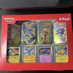 Pokemon TCG 151 Mini Tins 4 Pack + 4 Promos Sealed Sam’s Club Exclusive NEW - Image 1