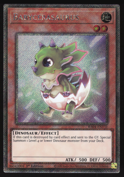 Babycerasaurus - RA04-EN131 - Platinum Secret Rare - 1st Edition Yugioh - Image 1