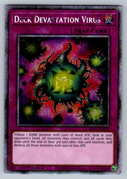 Deck Devastation Virus Yugioh RA03-EN150 Platinum Secret Rare PSR NM - Image 1