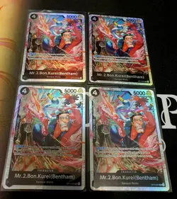 🔥 One Piece Card Game - Mr 2 Bon Kurei - 4x Playset OP14-091 SR - English 🔥 - Image 1