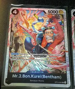 🔥 One Piece Card Game - Mr 2 Bon Kurei - 4x Playset OP14-091 SR - English 🔥 - Image 2