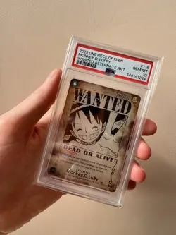 One Piece Monkey D. Luffy SP Wanted Poster OP13-118, English, PSA 10, GEM MT - Image 2