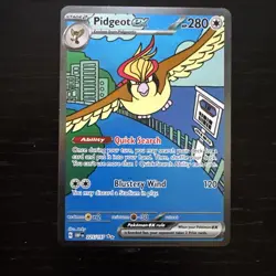 Pidgeot EX | 225/197 | Obsidian Flames | FULL ART | Pokemon Card - Image 1