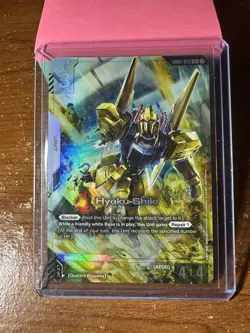 GUNDAM DUAL IMPACT - HYAKU SHIKI R+ Card GD02-072 HOLO FOIL MINT - Image 1