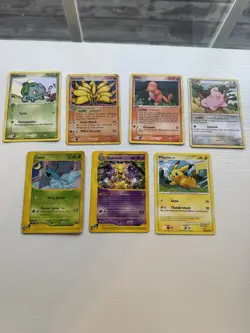 Pokemon TCG 7 Card Lot Bulbasaur Ninetales Ditto Cleffa Zubat Mixed Sets - Image 1