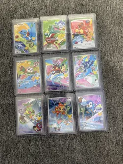 Pokemon First Partner Illustration Collection Promos FULL SET 9x Cards Near Mint - Image 2