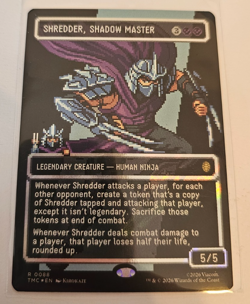 Shredder, Shadow Master Borderless Pixel Art Surge FOIL 0088 MTG TMC Nm/M - Image 1