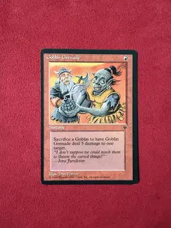 Goblin Grenade (b) - Fallen Empires MTG Magic The Gathering Classic Vintage - Image 1