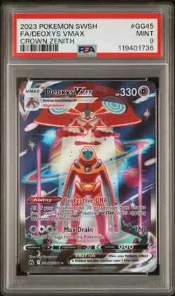 PSA 9 - 2023 POKEMON CROWN ZENITH DEOXYS VMAX #GG45 - FULL ART - Image 1