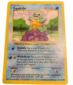 Squirtle - 63/102 - Base Set - Pokemon Card - MP TCG Base Set Vntg. Water - Image 1