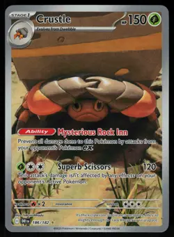 Crustle 186/182 - Pokemon Destined Rivals - Illustration Rare (NM) - Image 1