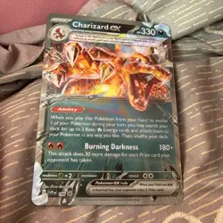 Jumbo Lenticular Charizard ex 054/091 / SVP196 Exclusive Promo Pokemon - NM - Image 1