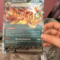 Jumbo Lenticular Charizard ex 054/091 / SVP196 Exclusive Promo Pokemon - NM - Image 4