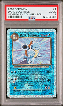 PSA 2 2002 Pokemon Legendary Collection Dark Blastoise 4/110 Reverse Holo Foil - Image 1