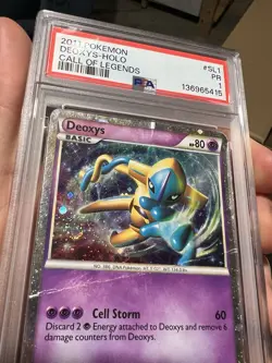 HUGE SWIRL PSA 1 2011 Pokemon Call of Legends SHINY Deoxys Holo Foil Rare SL1 - Image 3