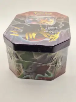 NEW Pokemon TIN BOX ( GIRATINA LV.X + 4 Booster diamond and pearl Platinum - Image 5