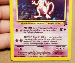 Pokemon TCG Mewtwo 10/130☆ Holo Rare Base Set 2 Vintage LP - Image 5