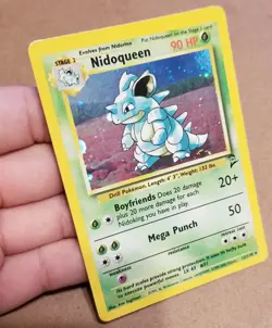 Pokemon TCG Nidoqueen 12/130 ☆ Holo Rare Base Set 2 Vintage LP - Image 3