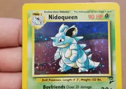 Pokemon TCG Nidoqueen 12/130 ☆ Holo Rare Base Set 2 Vintage LP - Image 4