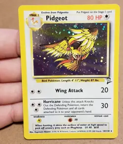 Pokemon TCG Pidgeot 14/130 ☆ Holo Rare Base Set 2 Vintage LP - Image 1