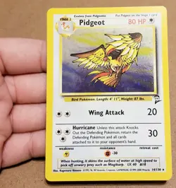 Pokemon TCG Pidgeot 14/130 ☆ Holo Rare Base Set 2 Vintage LP - Image 2