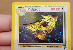 Pokemon TCG Pidgeot 14/130 ☆ Holo Rare Base Set 2 Vintage LP - Image 4