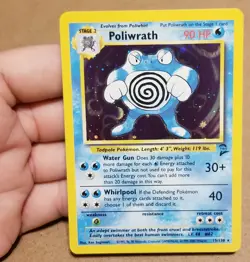 Pokemon TCG Poliwrath 15/130 ☆ Holo Rare Base Set 2 Vintage NM - Image 1
