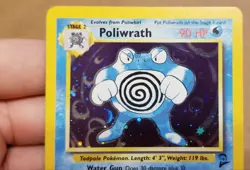 Pokemon TCG Poliwrath 15/130 ☆ Holo Rare Base Set 2 Vintage NM - Image 4