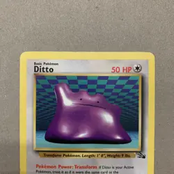 Pokemon TCG Ditto 18/62 Fossil Set Regular Rare Unlimited WOTC Vintage - LP - Image 2