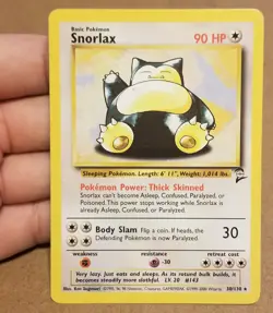 Pokemon TCG Snorlax 30/130 ☆ Rare Base Set 2 Vintage LP - Image 1