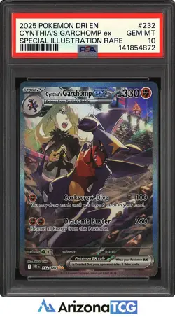 Pokemon 2025 Cynthia's Garchomp ex 232/182 SIR Destined Rivals GEM MINT PSA 10 - Image 1
