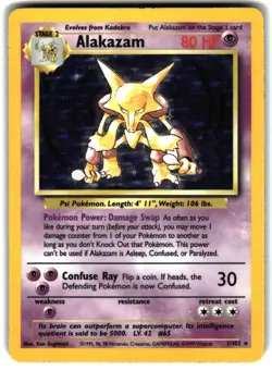 Alakazam Holo MP 001/102 Pokemon Base Set - Image 1