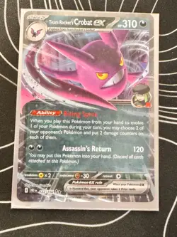 Pokemon Destined Rivals Team Rockets Crobat ex 122/182 NM - Image 1