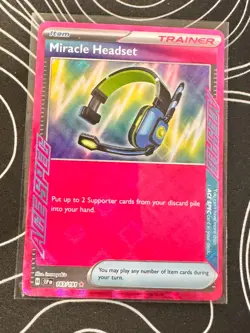 Miracle Headset 183/191 Ace Spec rare Trainer Surging Sparks Pokemon SV8 NM - Image 1