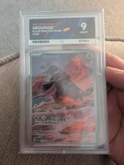Groudon 199/182 Paradox Rift IR ACE 9 Mint Graded Pokemon TCG - Image 1