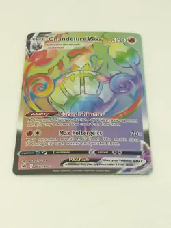 Chandelure VMAX (Secret Rainbow Rare) 265/264 Fusion Strike Holo Pokemon 2021 - Image 3