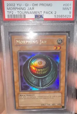PSA 9 Morphing Jar TP2-001 Ultra Rare YuGiOh English Tournament Pack Two 2002 - Image 1