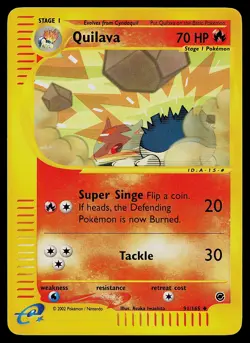 Pokemon Card - Quilava Expedition 91/165 Uncommon Reverse Holo - Image 1