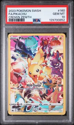 PSA 10 Pikachu 160/159 Crown Zenith 2023 Secret Full Art Pokemon Card TCG - Image 1