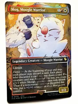 Mog, Moogle Warrior (Borderless) Chocobo Track Foil Final Fantasy Magic English - Image 1