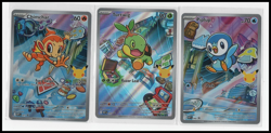 Pokemon 1st Partner Illustration PROMO CARDS Turtwig #40 Chimchar #41 Piplup #42 - Image 1