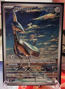 Pokemon TCG Skarmory 209/191 Surging Sparks Illustration Rare Holo Card - Image 3